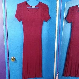 Long Burgundy Dress